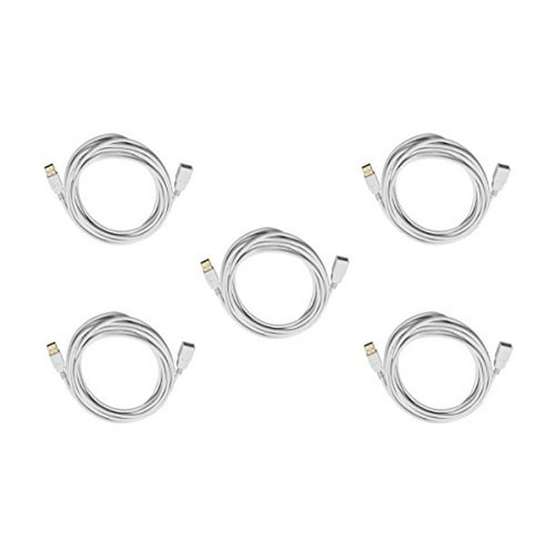 5 Pack USB 2.0 A Male to A Female Extension 28/24AWG Cable 6 Feet 5 Pack USB 2.0 A Male to A Female Extension 28/24AWG Cable 6 Feet